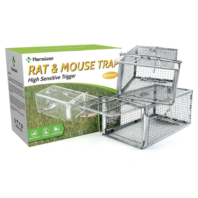 Kensizer 2 Pack Humane Rat Trap, Chipmunk Mouse Rodent Trap That
