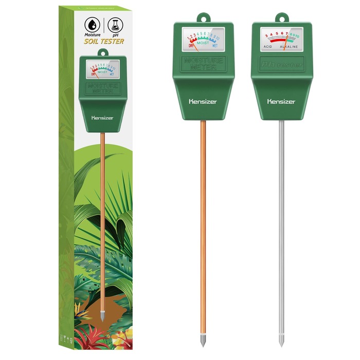 Moisture Soil Tester, Soil Moisture/pH Meter, Gardening Tool kit, No  Battery required