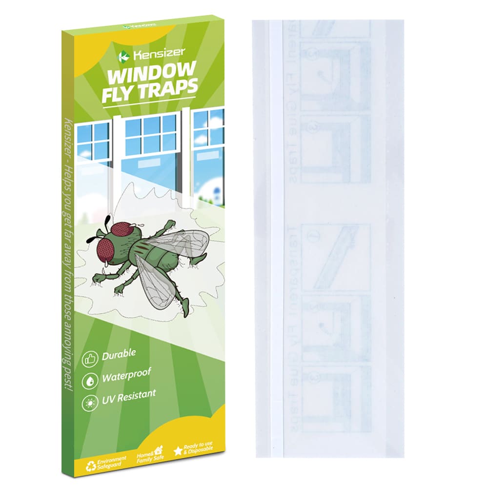 Kensizer 30-Pack Window Fly Traps, Fly Paper Sticky Strips, Fly Catcher  Clear Windows Trap for Home, Fly Killer Lady Bug Traps Indoor